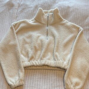 Women's Cream Fleece Jacket